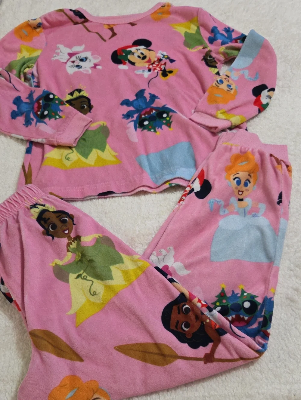 DISNEY 100 MULTIPLE CHATACTERS 2 PC PAJAMA SET